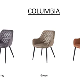 4x Eetkamerstoel/kuipstoel, SanderZ, Columbia, Groen, 2025